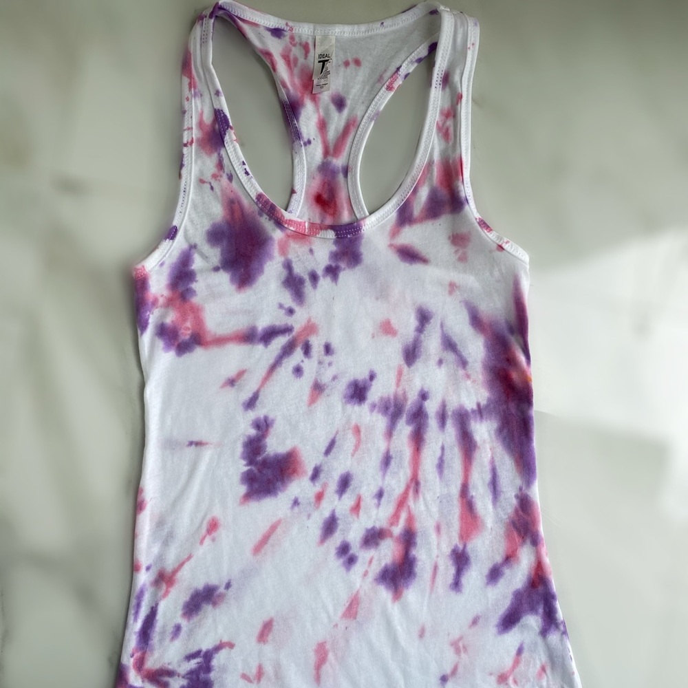 Tie dye purple tank top